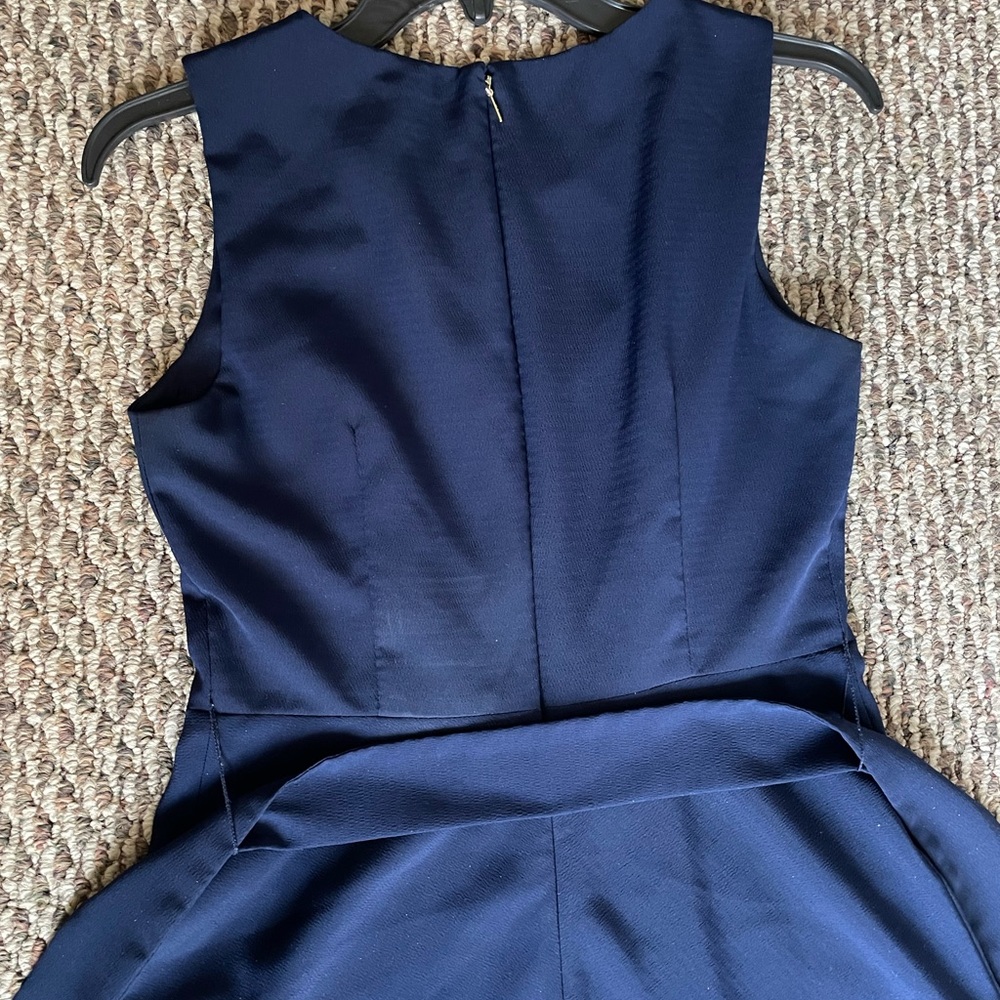 DKNY Navy Blue and Pink Contrast Hem Handkerchief Spring/Summer Dress - Picture 6 of 9